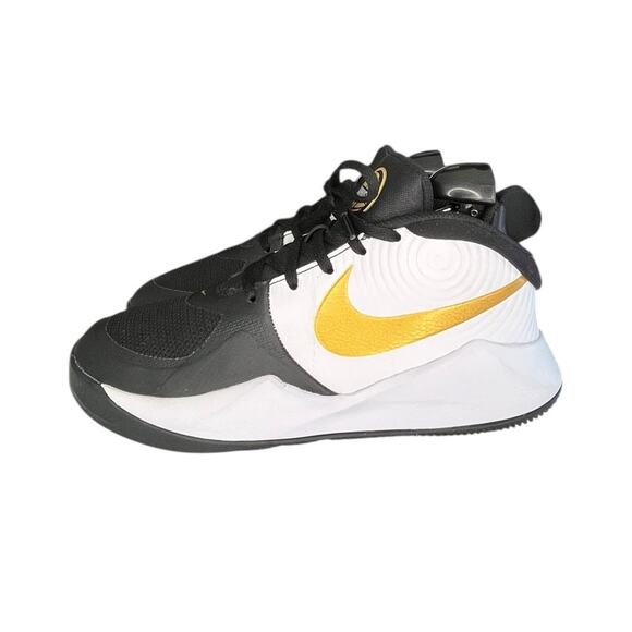 Nike Other - Boys Nike Team Hustle Basketball Sneakers Size 6Y Black White